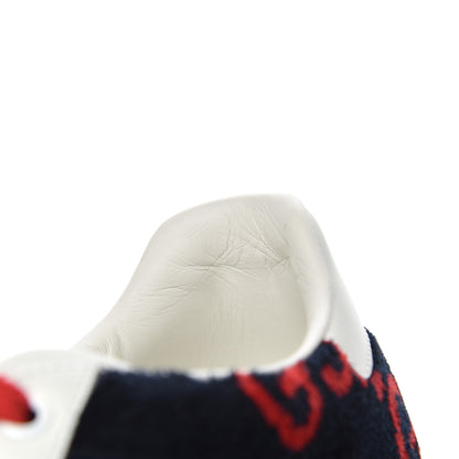 Gucci Terry Cloth GG Monogram Web Womens Ace Sneakers 36.5 Blue Red 11 of 16