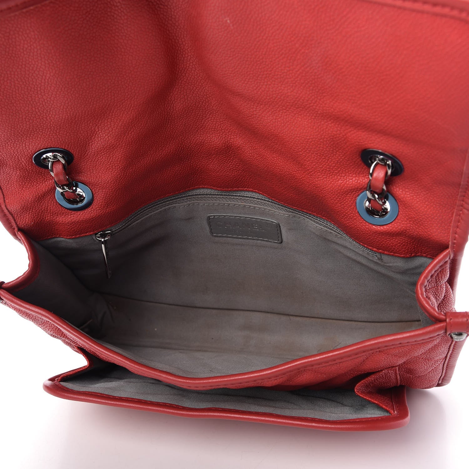 Chanel Caviar Quilted Medium French Riviera Flap Red 5 of 12