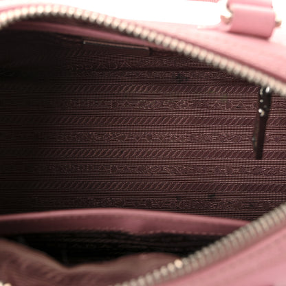 Prada Saffiano Lux Top Handle Crossbody Bag Petalo 5 of 9