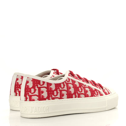 Christian Dior Canvas Oblique Walk'N'Dior Low Top Sneakers 38.5 Framboise 4 of 8