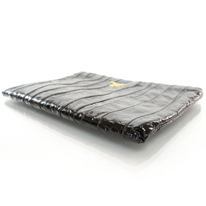 Prada Vernice Stripes Clutch Black 3 of 7
