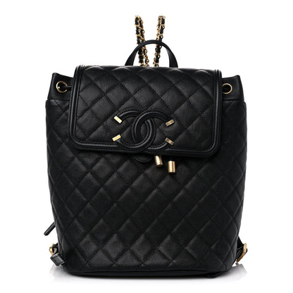 Chanel Caviar Quilted Filigree Backpack Black 1 of 13