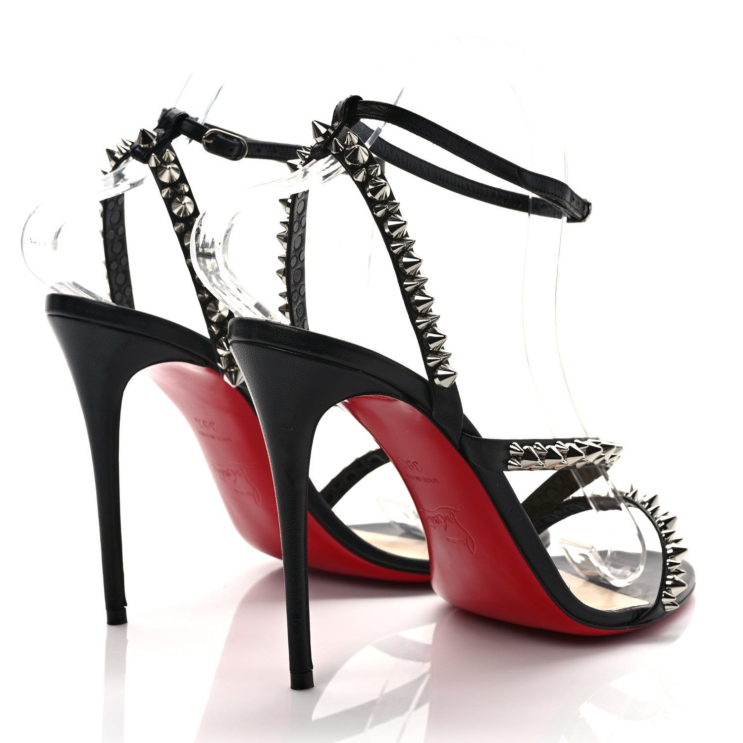 Christian Louboutin Nappa Spike Mafaldina 100 Sandals 39.5 Black 4 of 7
