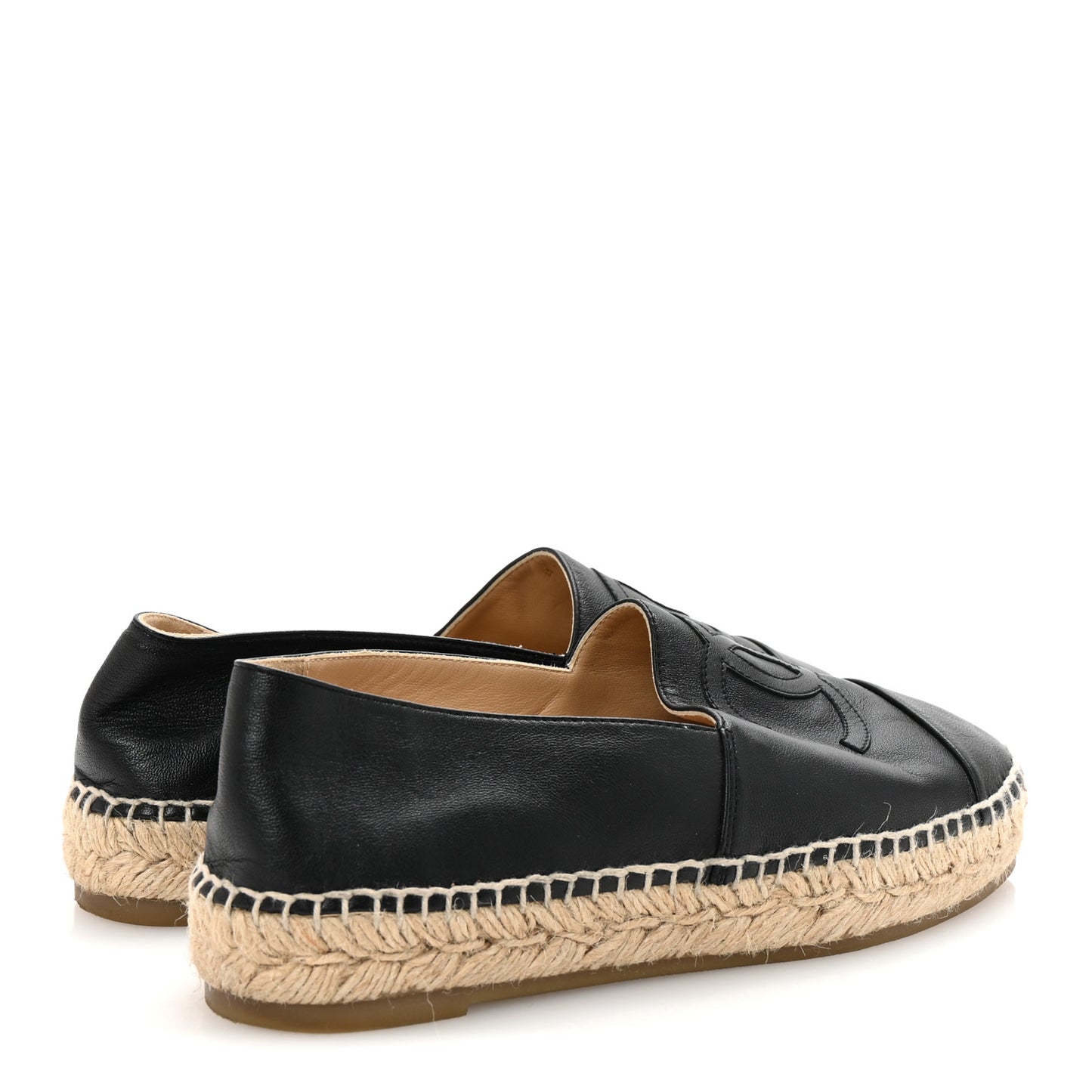 Lambskin CC Espadrilles 38 Black
