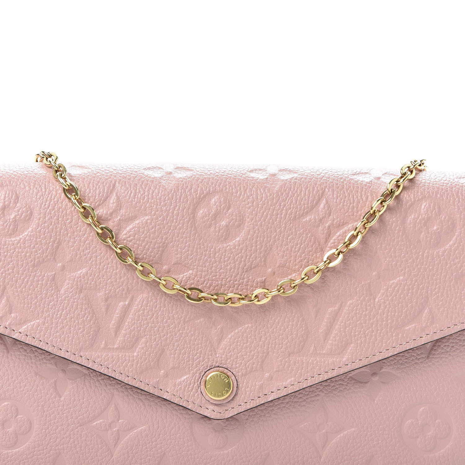 Louis Vuitton Empreinte Pochette Felicie Chain Wallet Rose Poudre 10 of 10