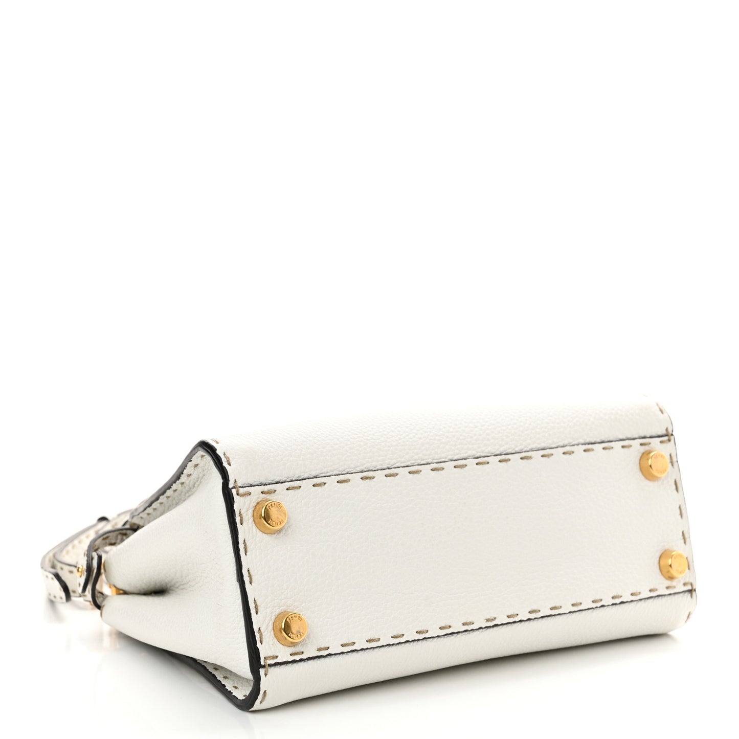 Cuoio Romano Selleria Mini Peekaboo Iconic Satchel White