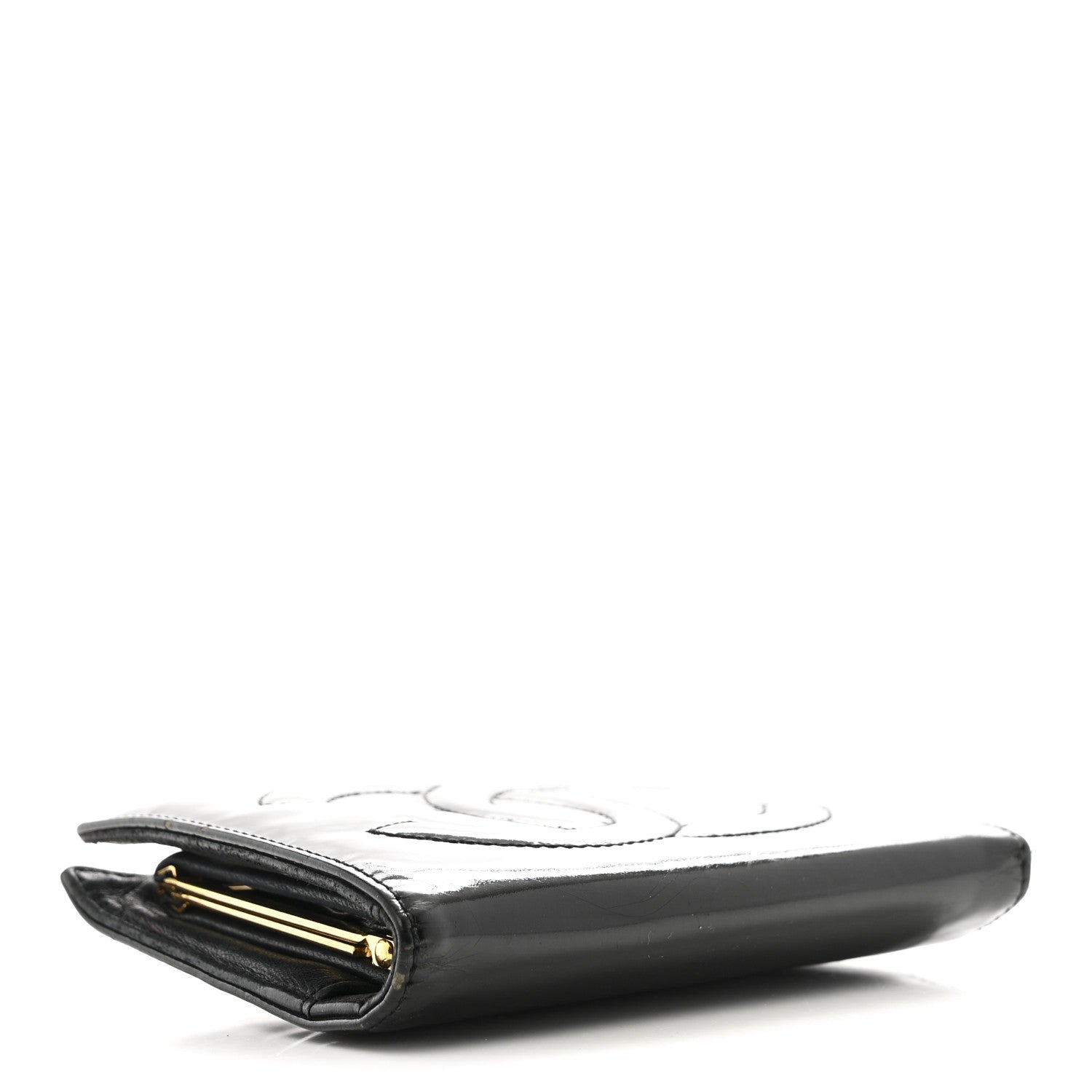Chanel Patent Timeless CC Compact French Wallet Black 4 of 11