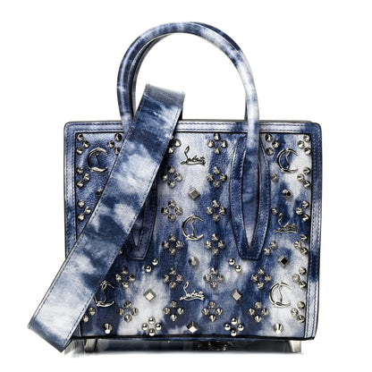 Christian Louboutin Metallic Calfskin Tie Dye Spikes Loubinthesky Mini Paloma Multicolor Silver 1 of 4