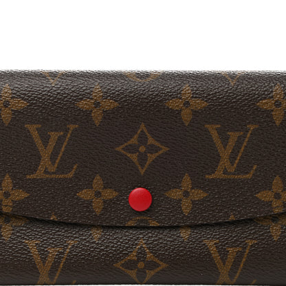Louis Vuitton Monogram Emilie Wallet Red 7 of 10