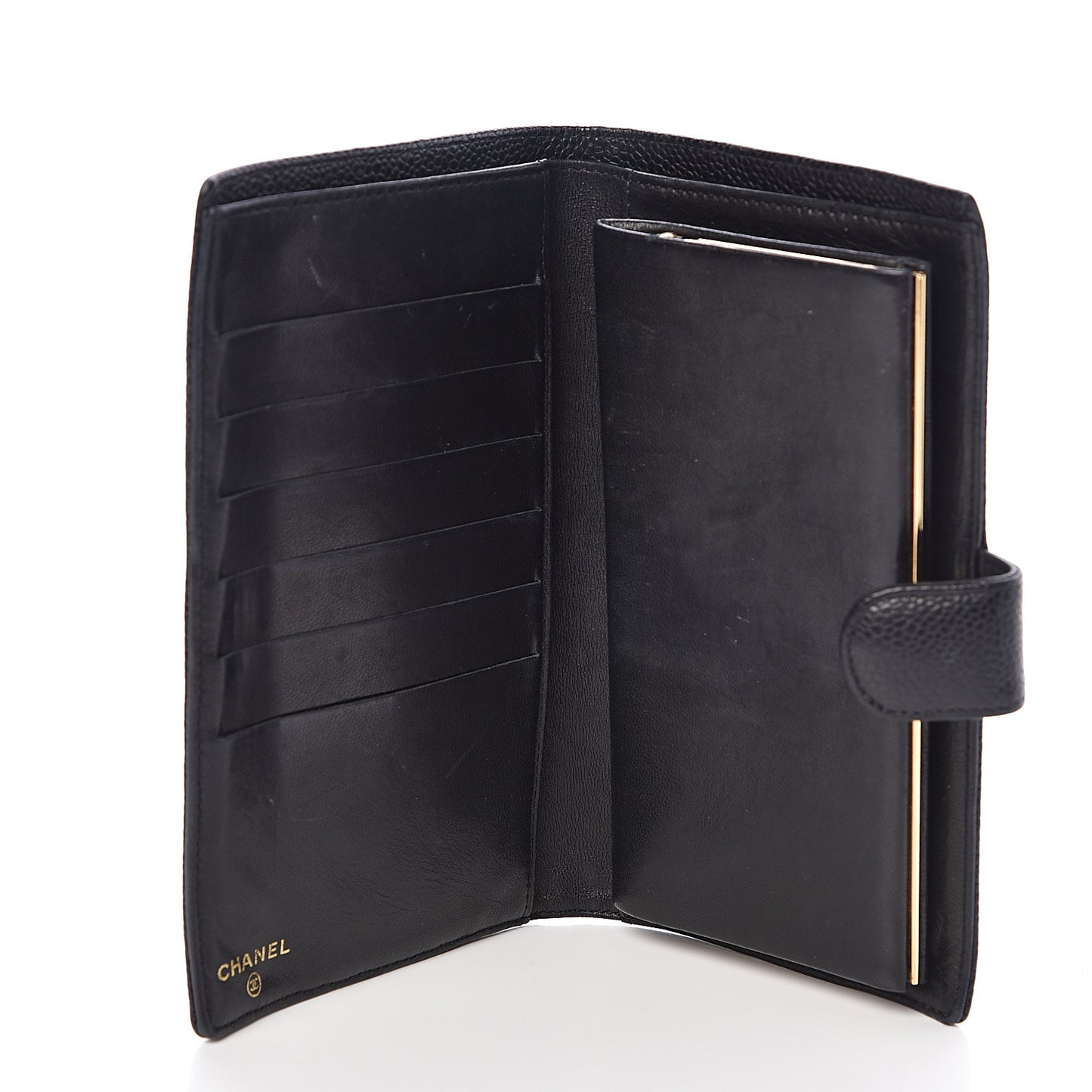 Caviar Timeless CC French Wallet Black