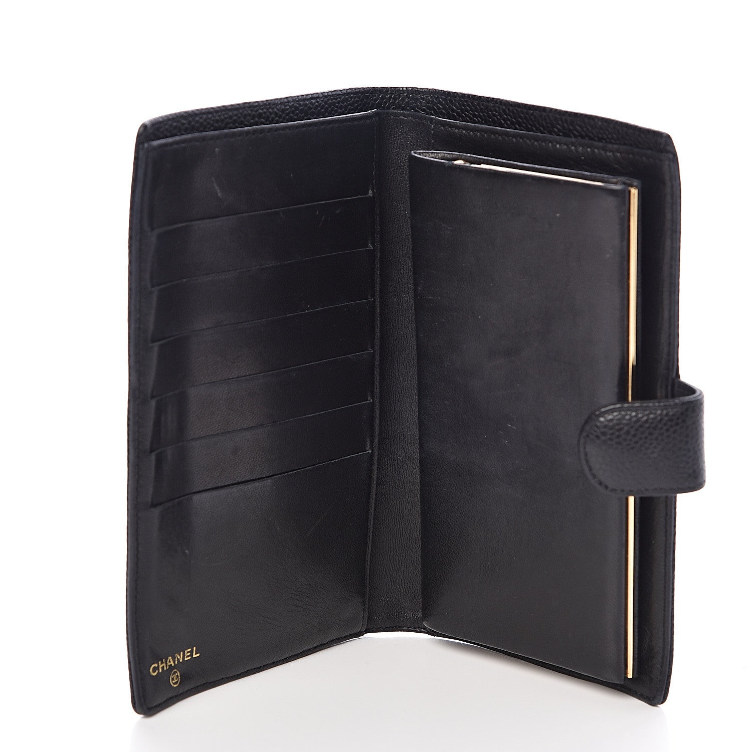 Chanel Caviar Timeless CC French Wallet Black 5 of 11