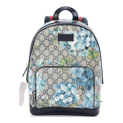 Gucci GG Supreme Monogram Blooms Small Day Backpack Blue 1 of 9