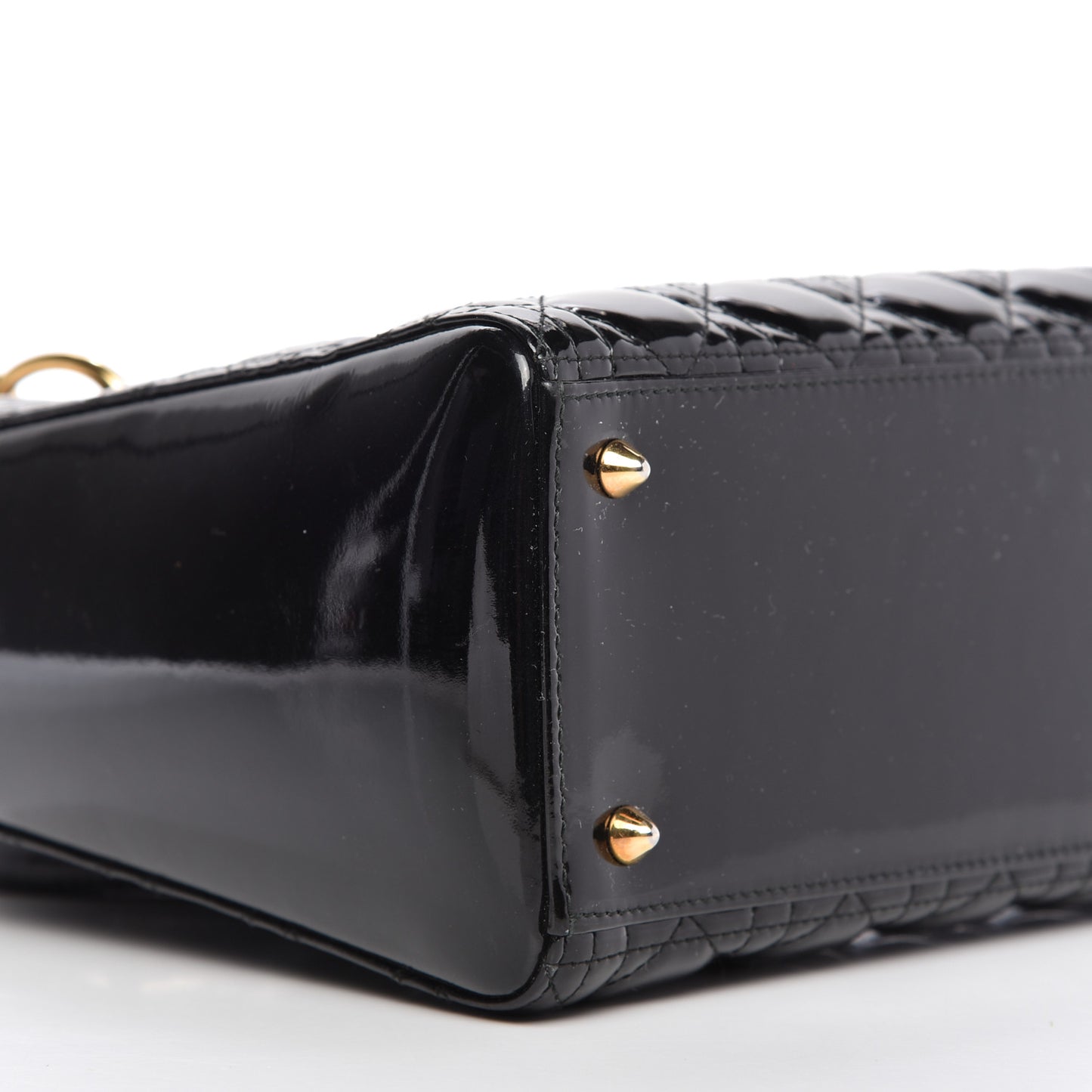 Patent Cannage Medium Lady Dior Black