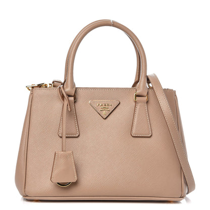 Prada Saffiano Mini Galleria Double Zip Tote Cammeo 1 of 8