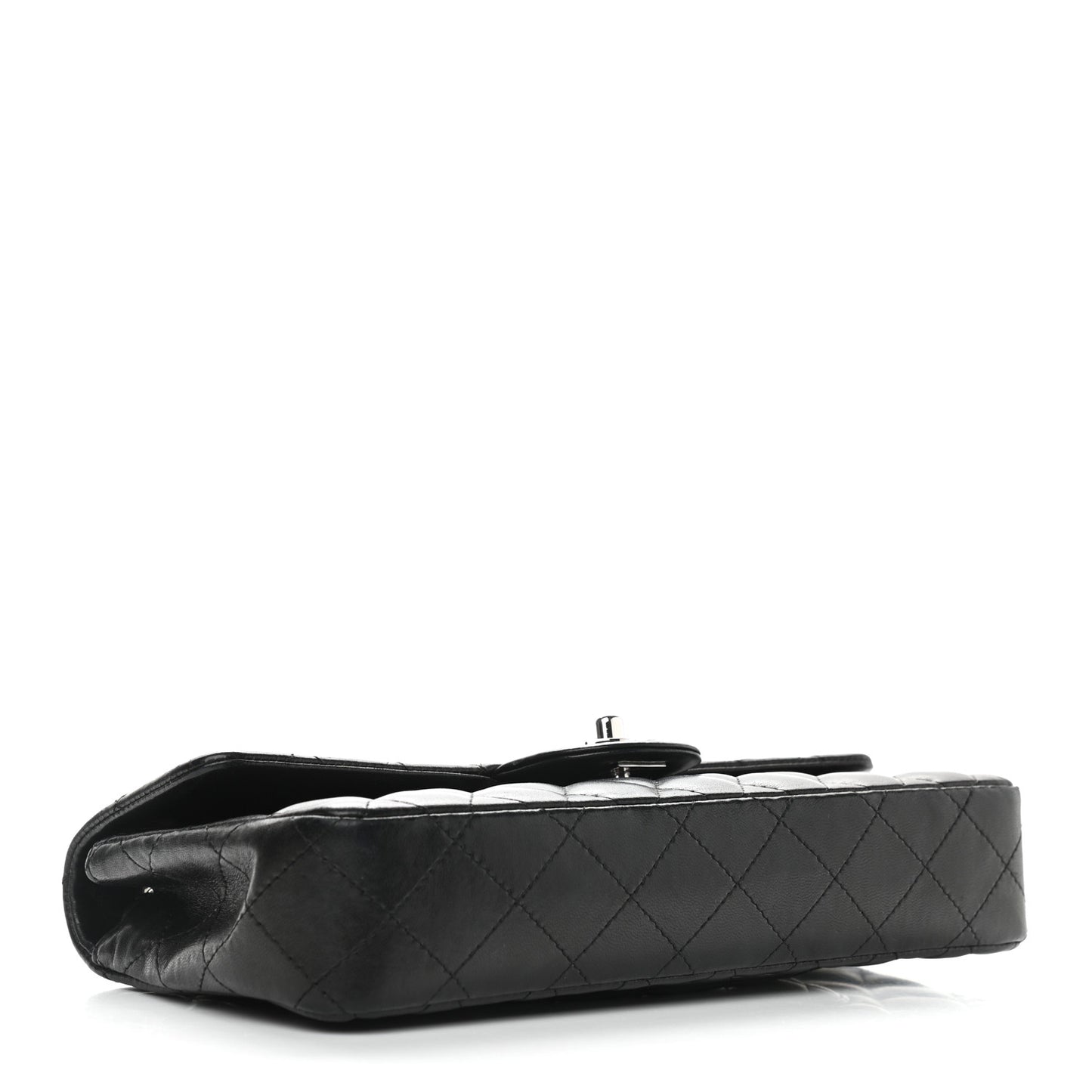Lambskin Quilted East West Flap Black