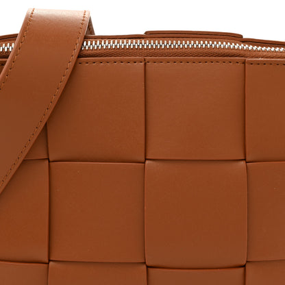 Bottega Veneta Lambskin Maxi Intrecciato Cassette Camera Bag Caramel 7 of 10