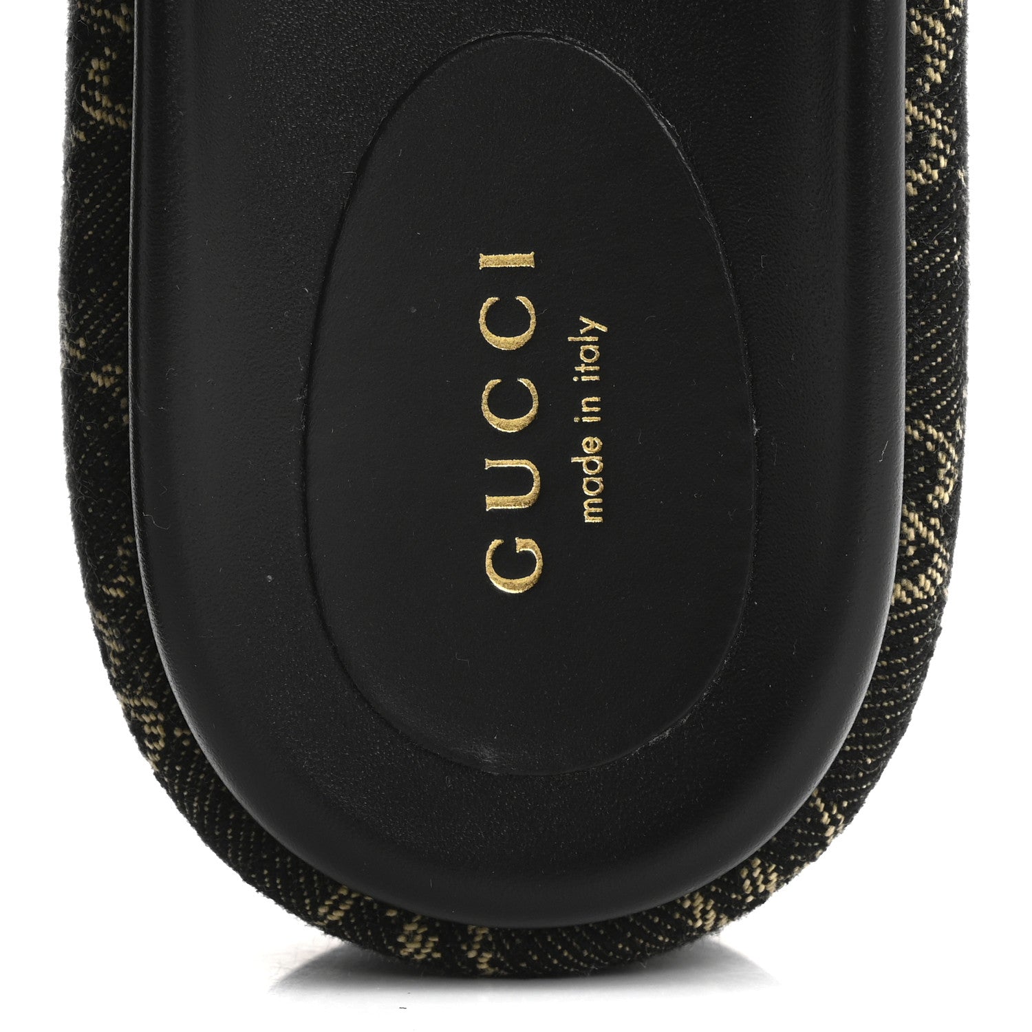 Gucci Jacquard Black Denim GG Monogram Angelina Platform 55mm Slide Sandals 36 Black Ivory 7 of 10