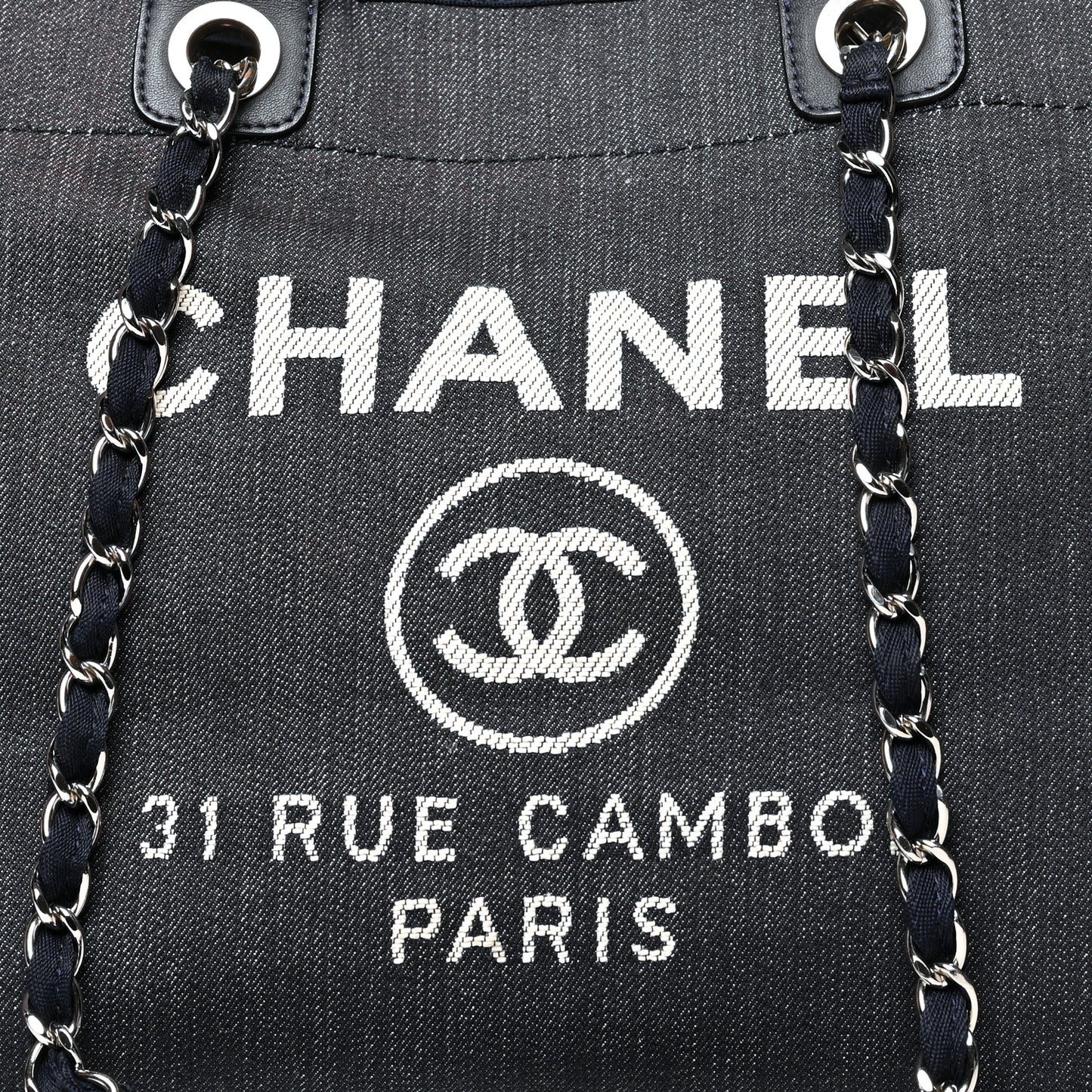 Denim Medium Deauville Tote Dark Blue