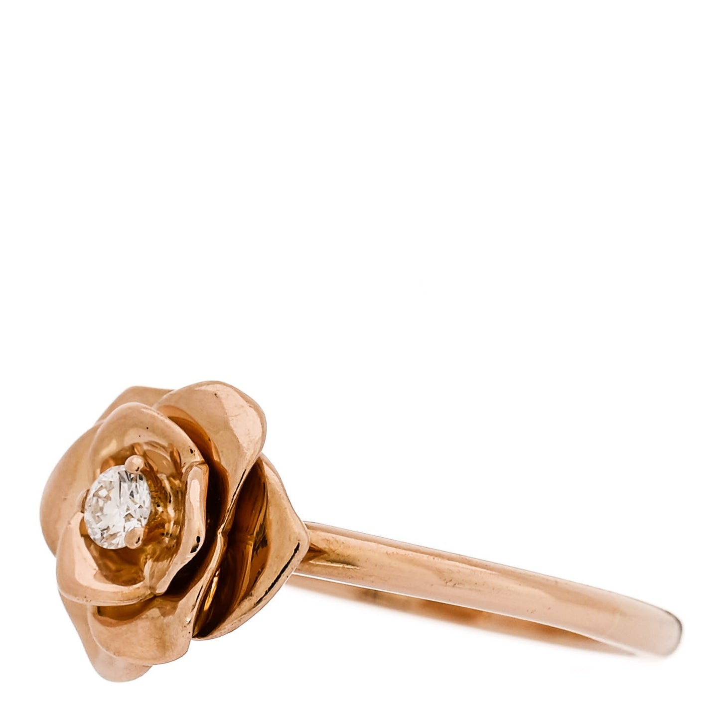 18K Rose Gold Diamond Rose Ring 47 4.25