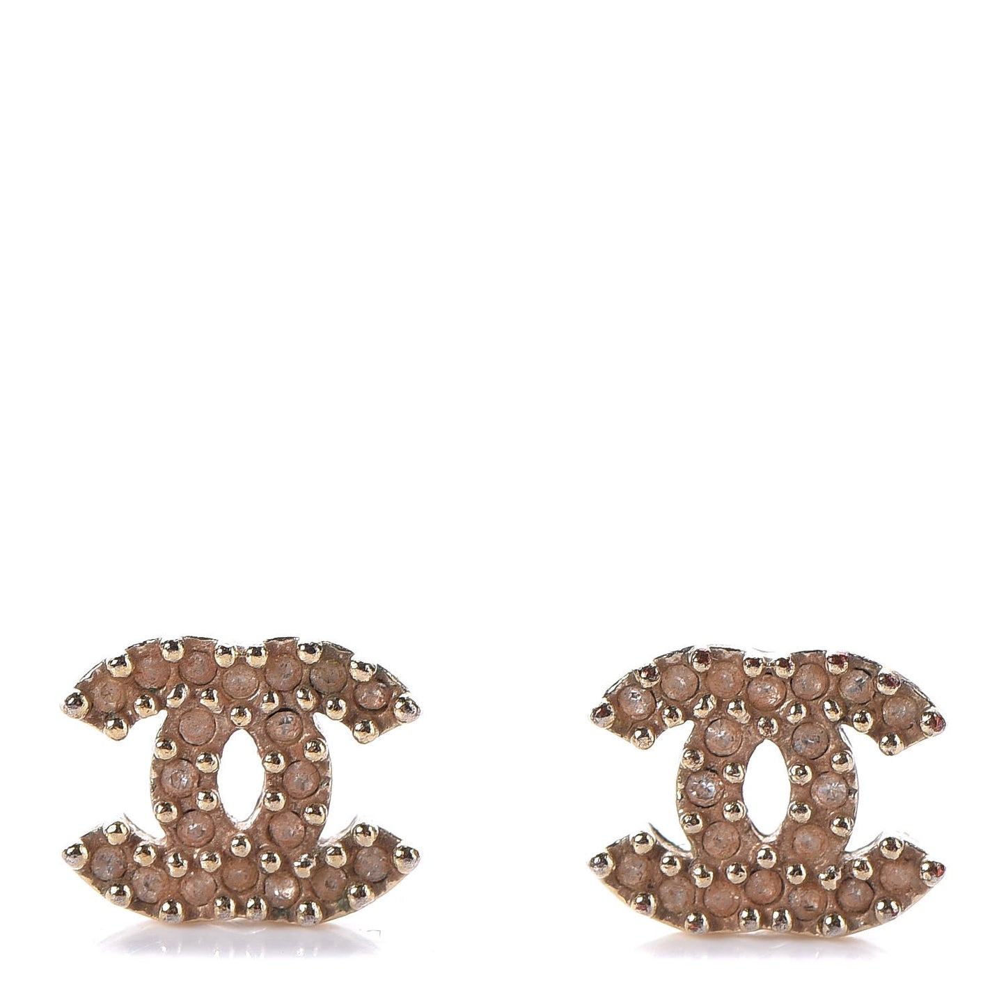 Crystal CC Earrings Gold