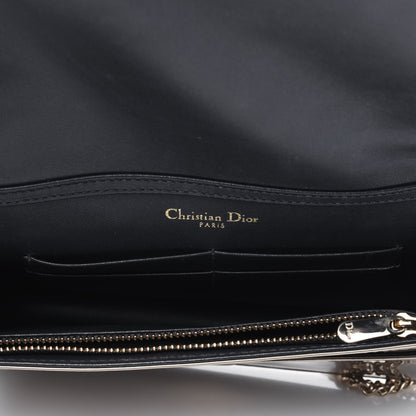 Christian Dior Metallic Patent Micro-Cannage Diorama Wallet on Chain Pouch Gold 4 of 20