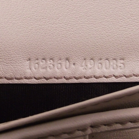 Leather Britt Continental Wallet Beige