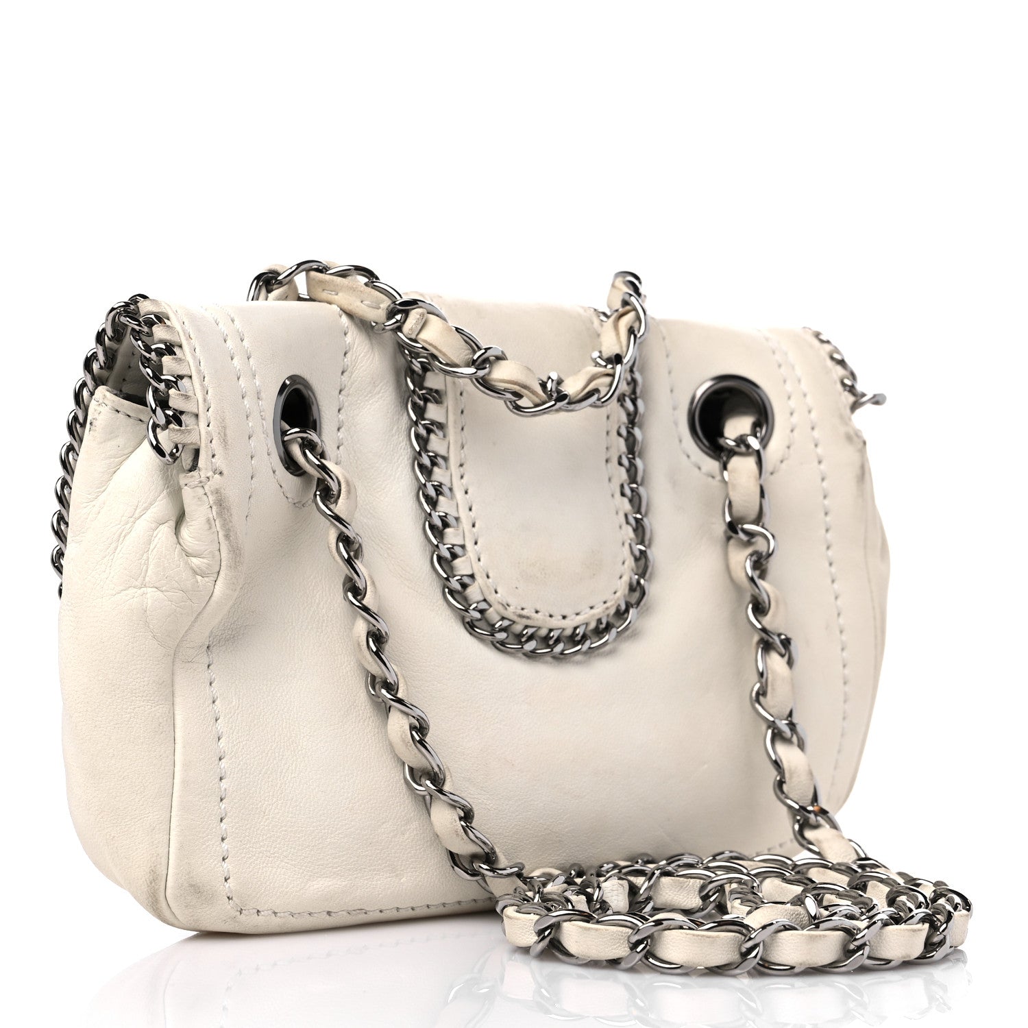 Chanel Lambskin Medium Madison Flap White 2 of 13