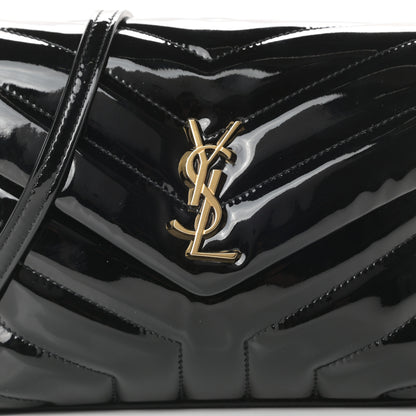 Saint Laurent Patent Y Quilted Monogram Toy Loulou Crossbody Bag Black 8 of 10