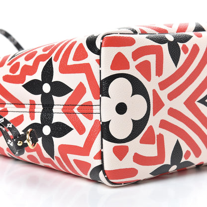 Louis Vuitton Monogram Giant Crafty Neverfull MM Creme Rouge Black 8 of 9