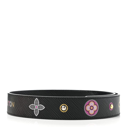 Louis Vuitton Epi Bead Embroidery Print Bandouliere Shoulder Strap Black 2 of 5