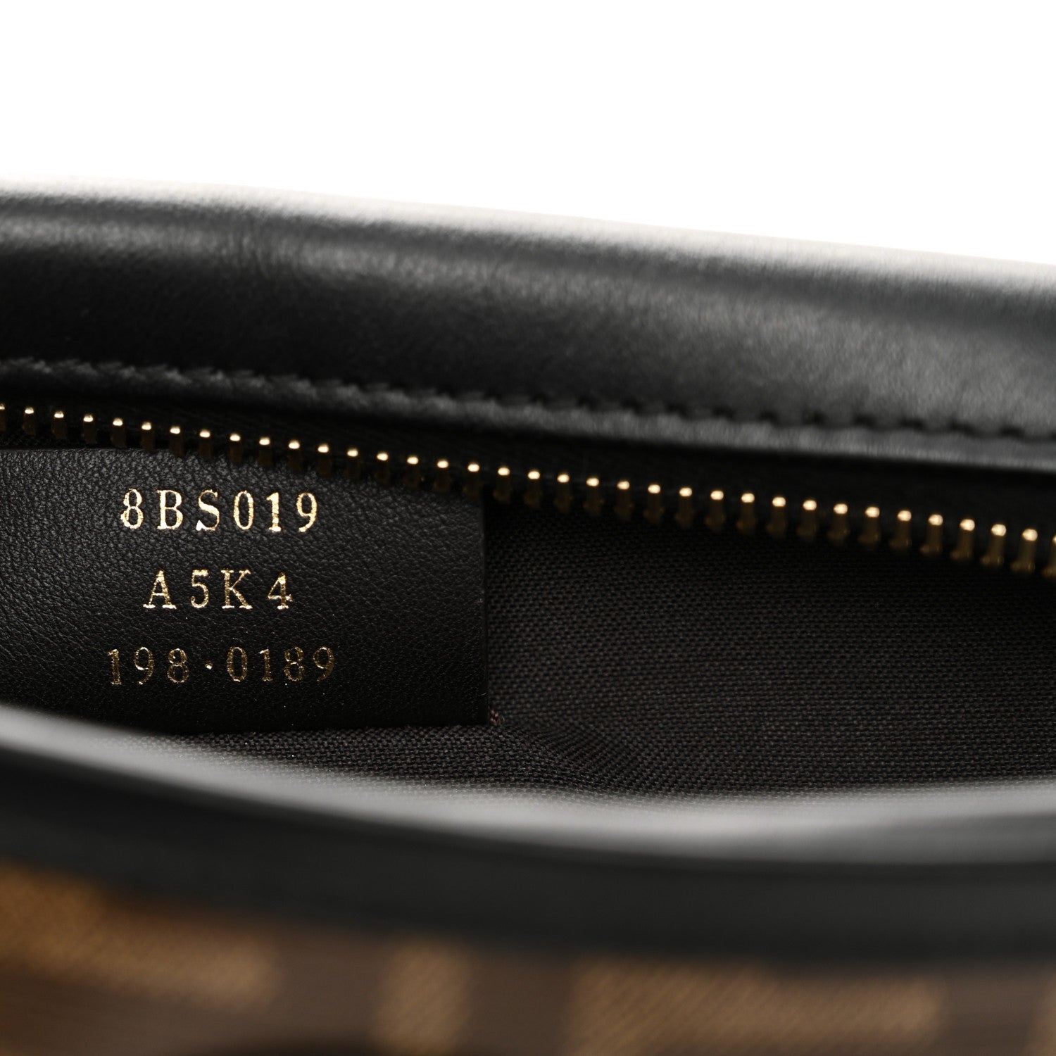 Fendi Glazed Fabric Vitello Century FF 1974 Stamp Patch Mini Camera Case Mogano Panna Black 7 of 10