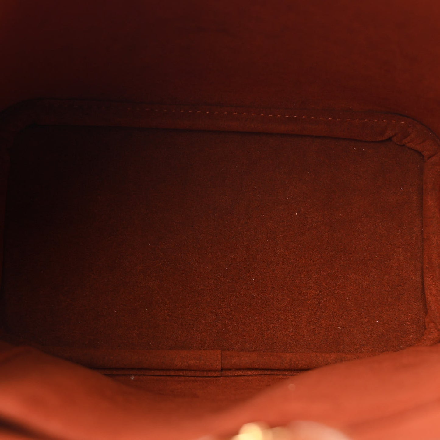 Calfskin Lock and Walk Bucket Cognac