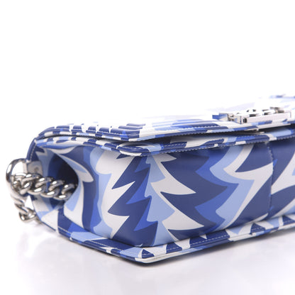 Chanel Printed Calfskin Medium Boy Flap Blue White 8 of 10