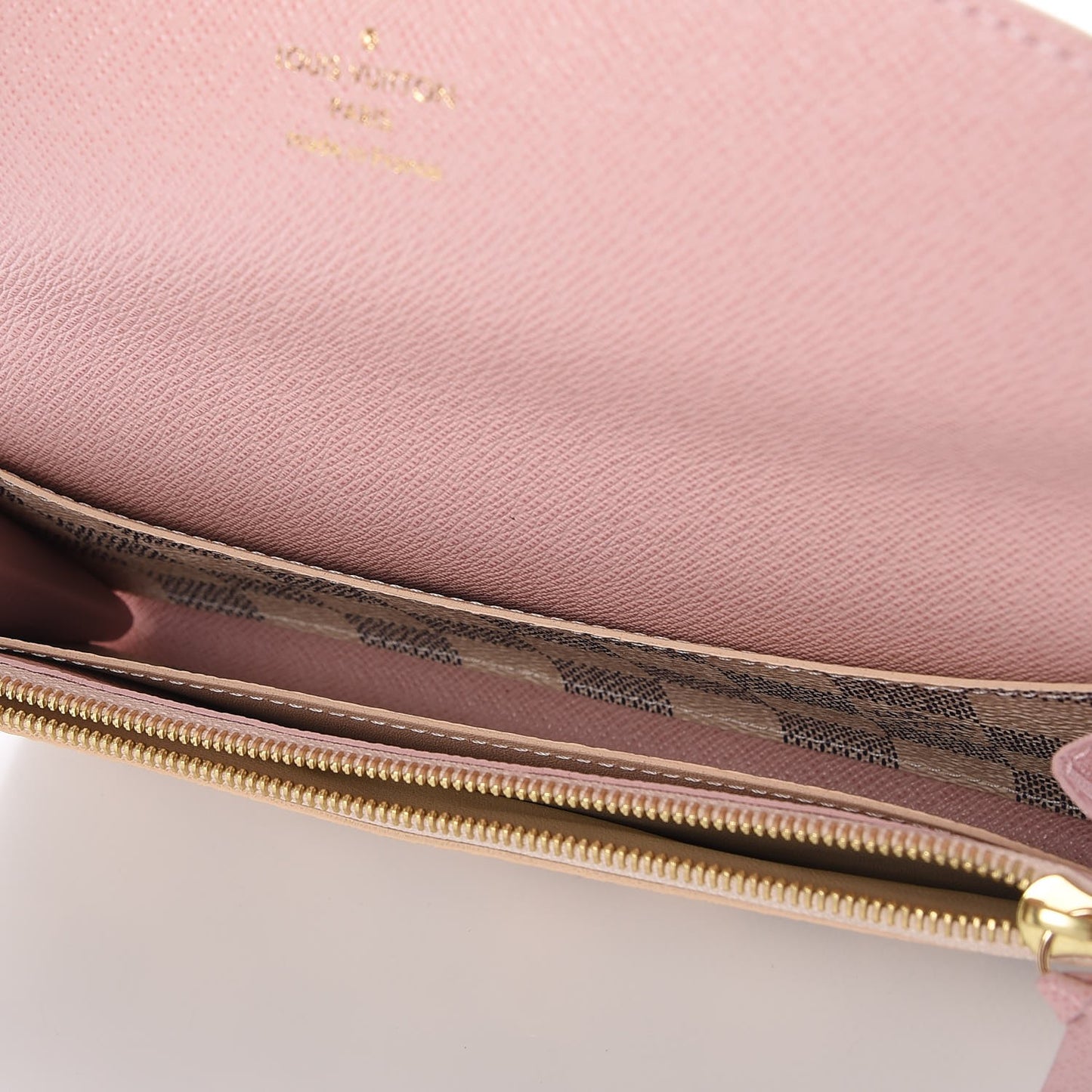 Damier Azur Emilie Wallet Rose Ballerine