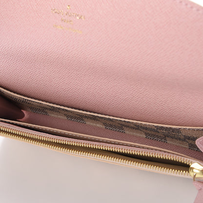 Louis Vuitton Damier Azur Emilie Wallet Rose Ballerine 5 of 7