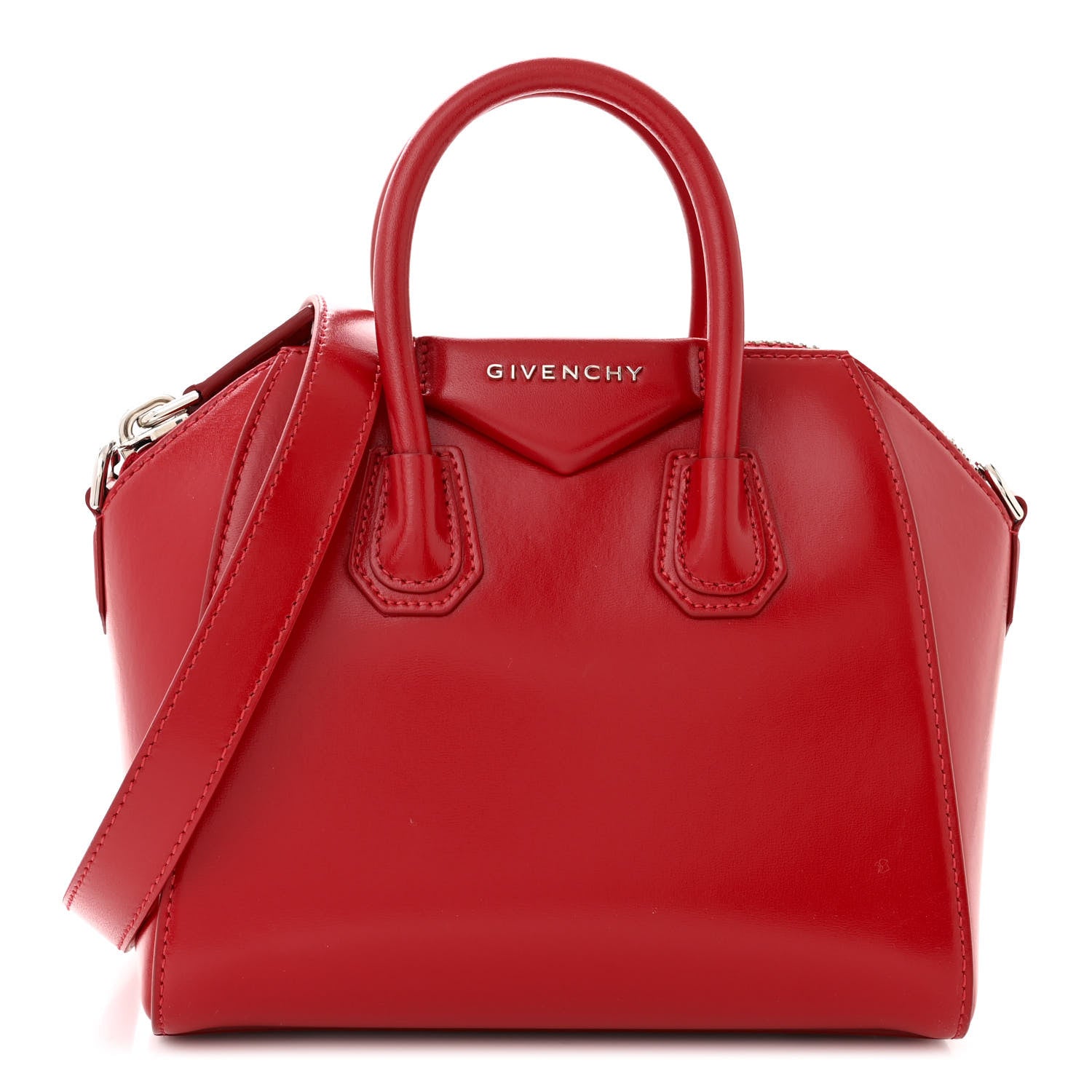 Givenchy Shiny Lord Calfskin Mini Antigona Dark Red 1 of 10
