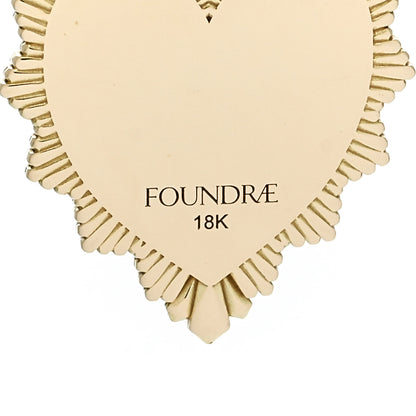 Foundrae 18K Yellow Gold Enamel Reflection Heart Miniature Medallion Pendant 4 of 4