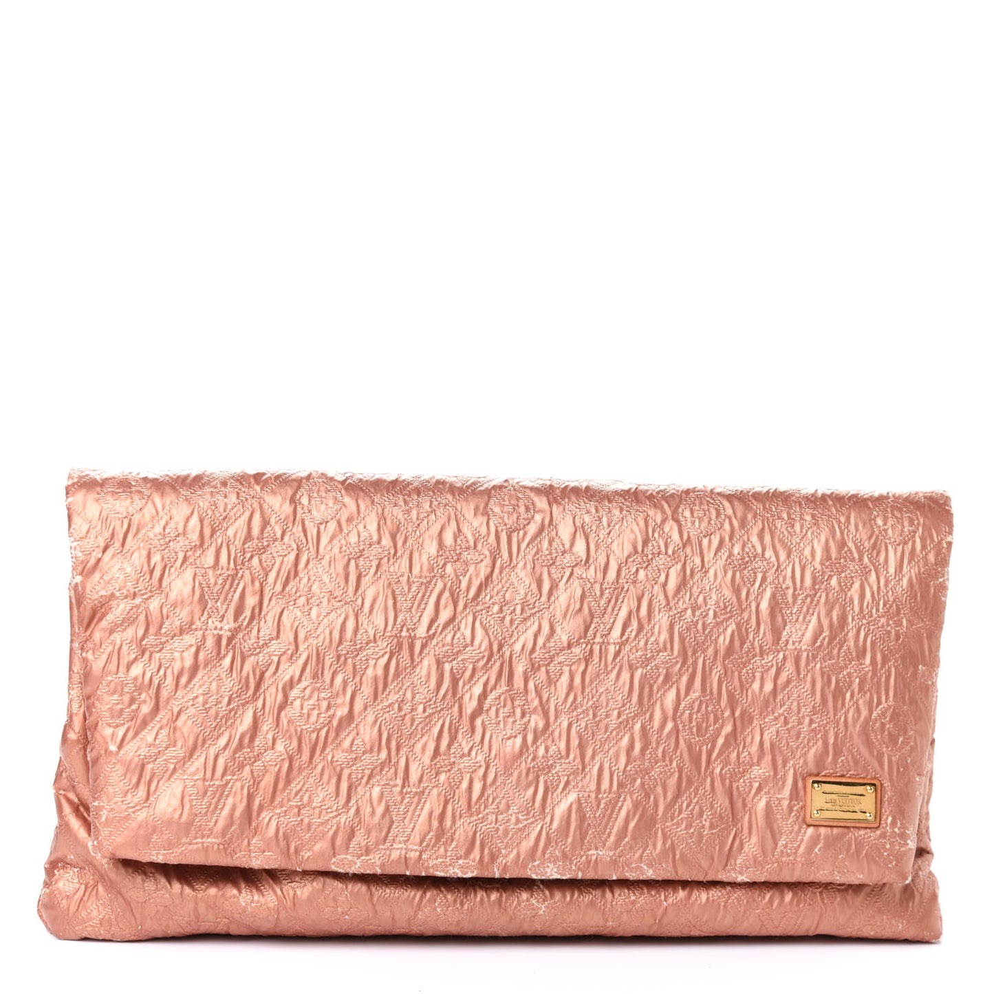Jacquard Quilted Monogram Limelight Clutch GM Rose Gold