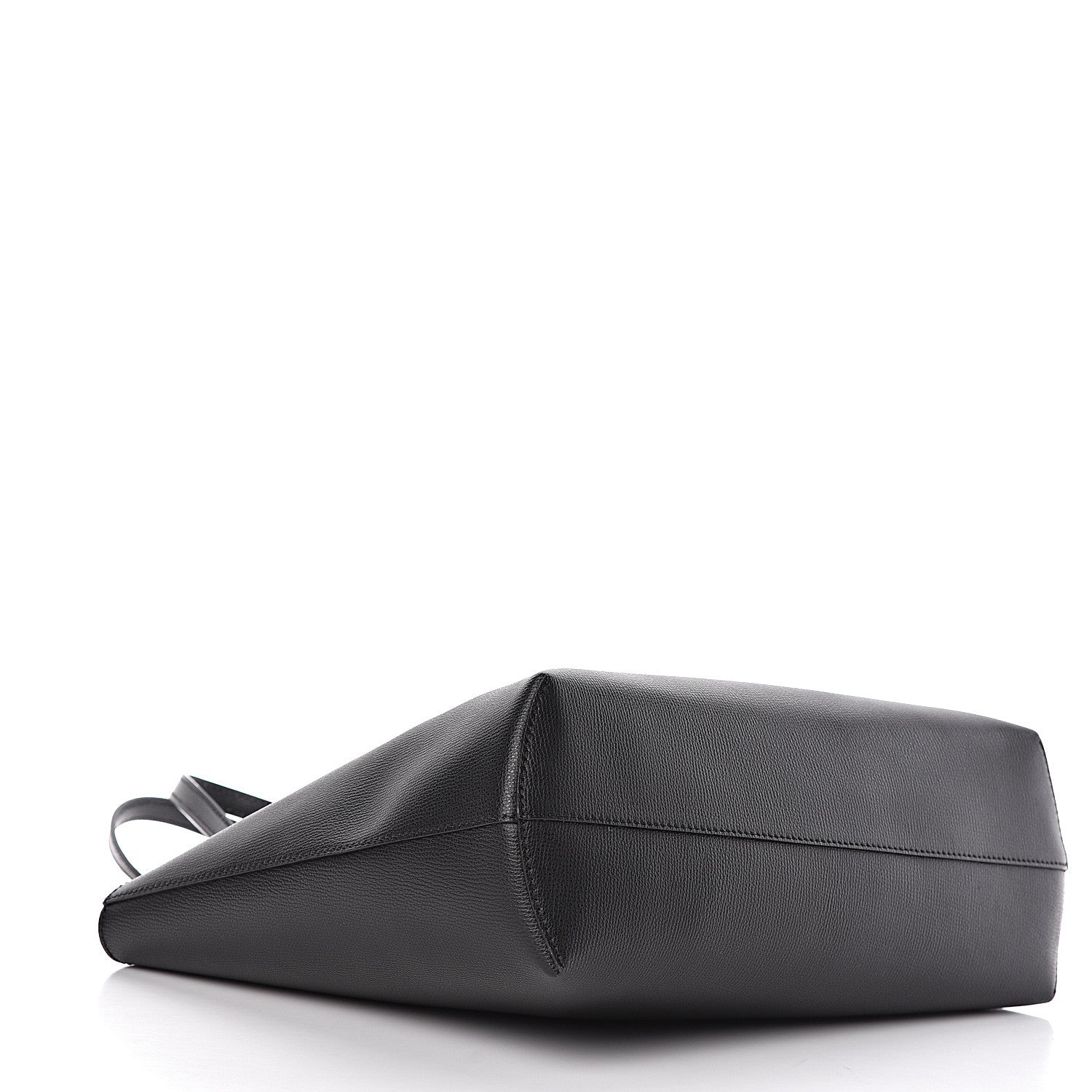 Fendi Vitello Vienna Enamel F is Fendi Shopping Tote Black Taupe 5 of 10
