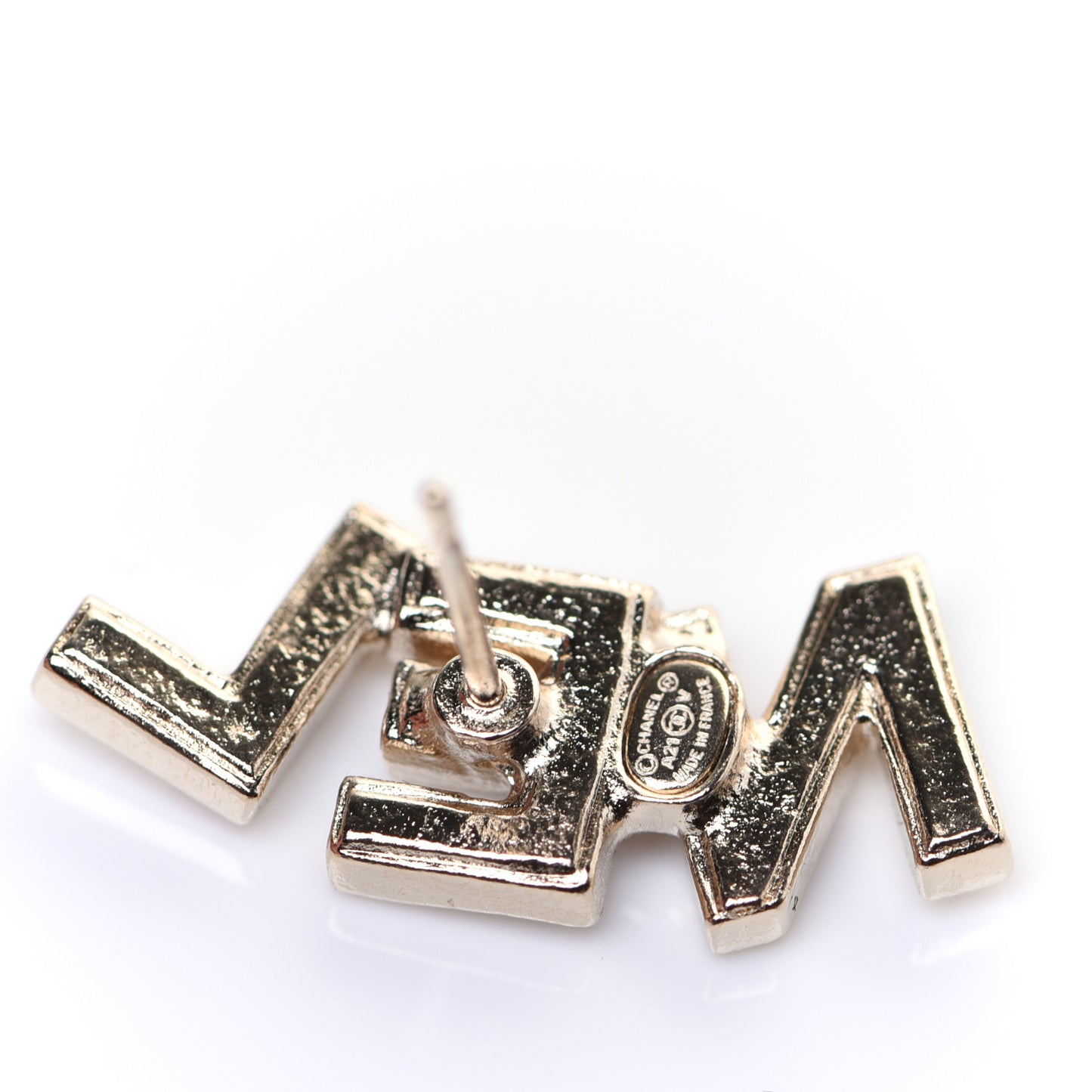 Crystal Pearl Signature Stud Earrings Gold