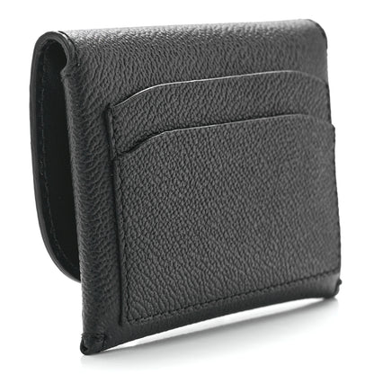 Burberry Soft Grain Calfskin Haymarket Check Mayfield Card Case Black 5 of 12