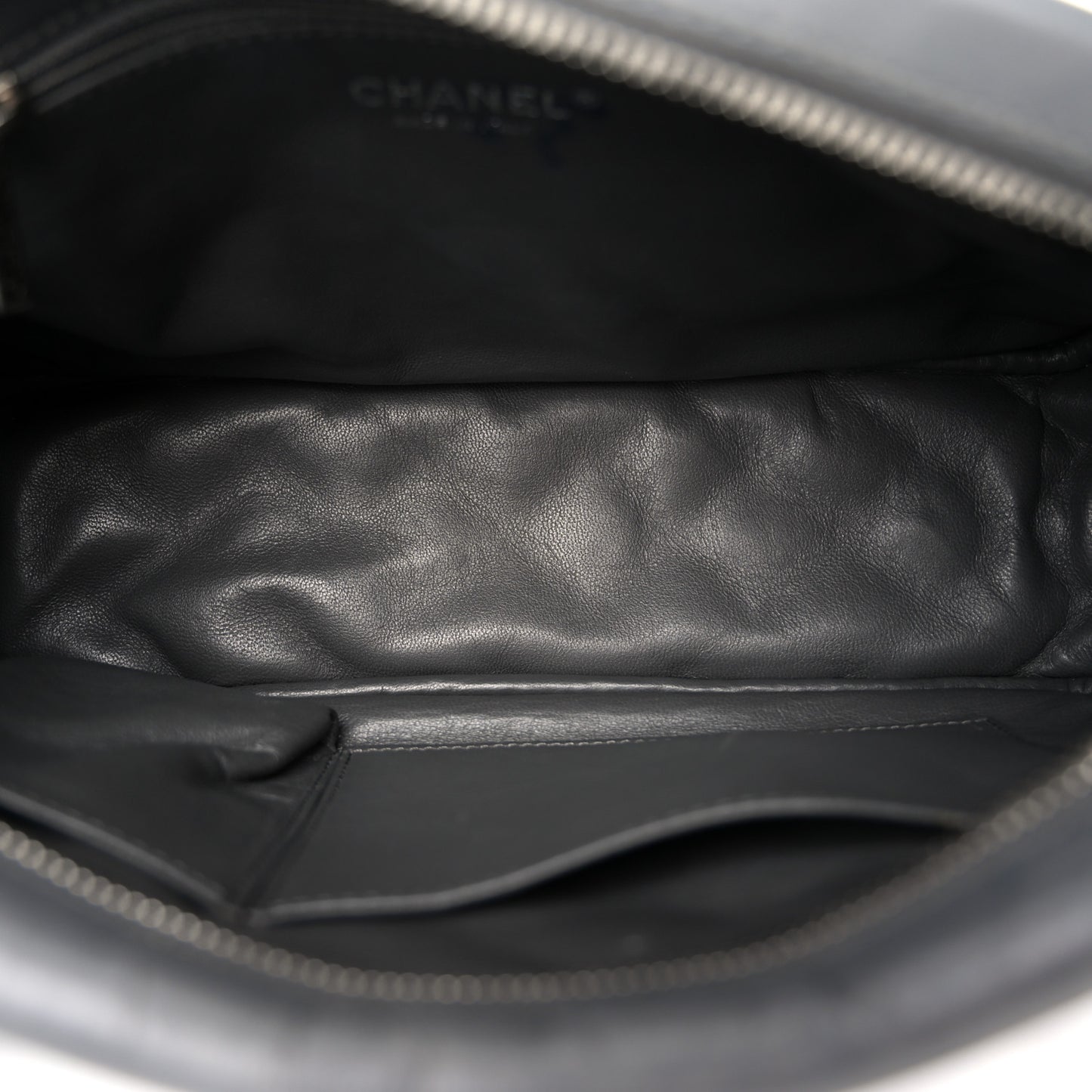 Aged Calfskin Quilted Medium Reissue Camera Case Grey