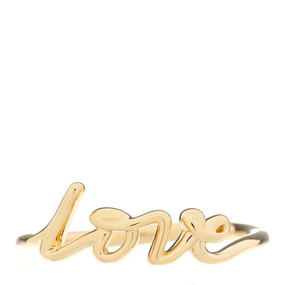 Tiffany 18K Yellow Gold Mini Paloma's Graffiti Love Ring 53 6.5 1 of 6