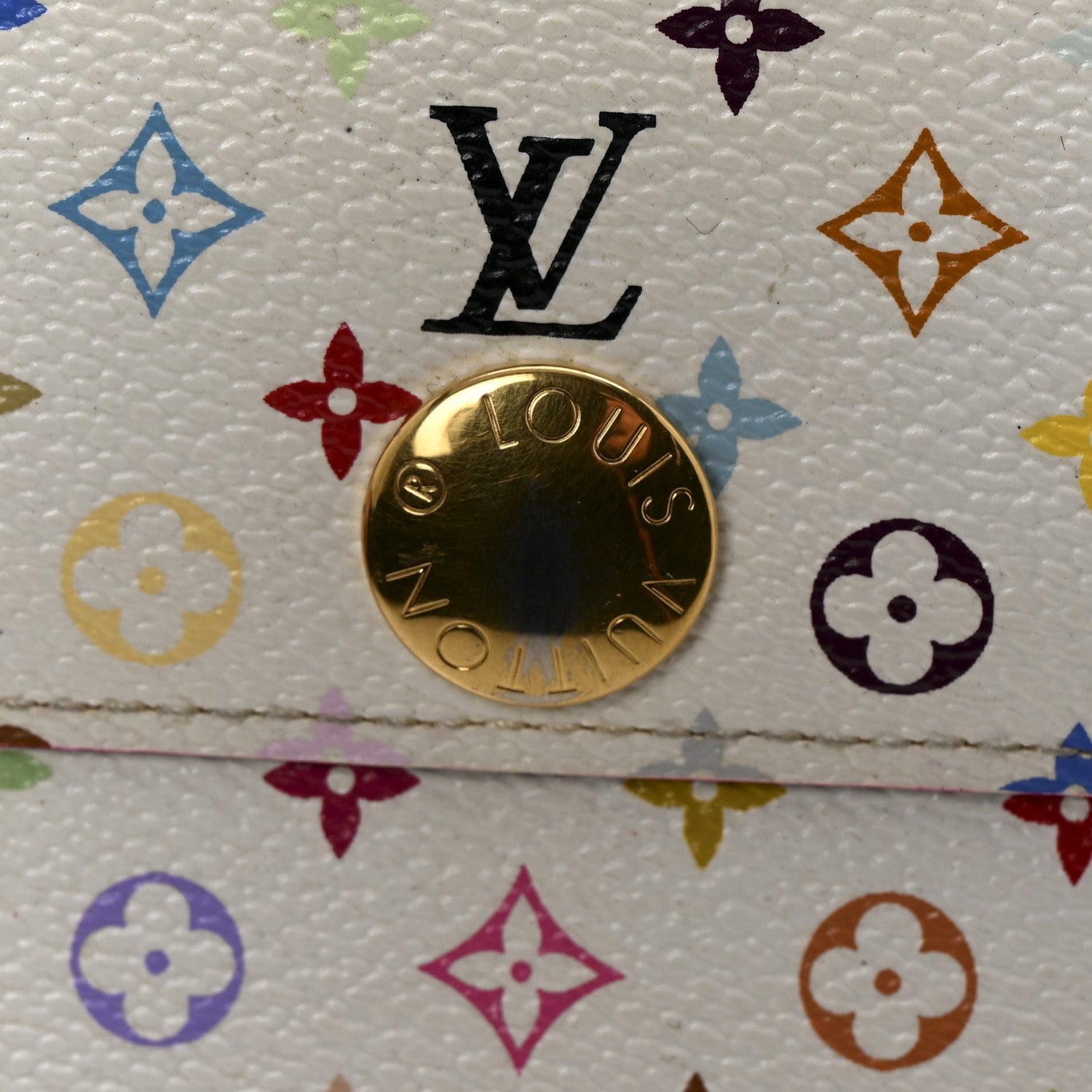 Louis Vuitton Monogram Multicolor Sarah Wallet White Litchi 11 of 14