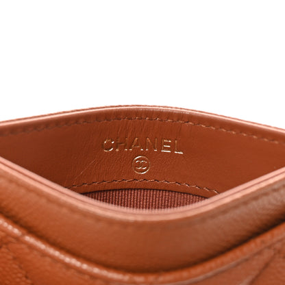Chanel Caviar Quilted Card Holder Brown 6 of 9