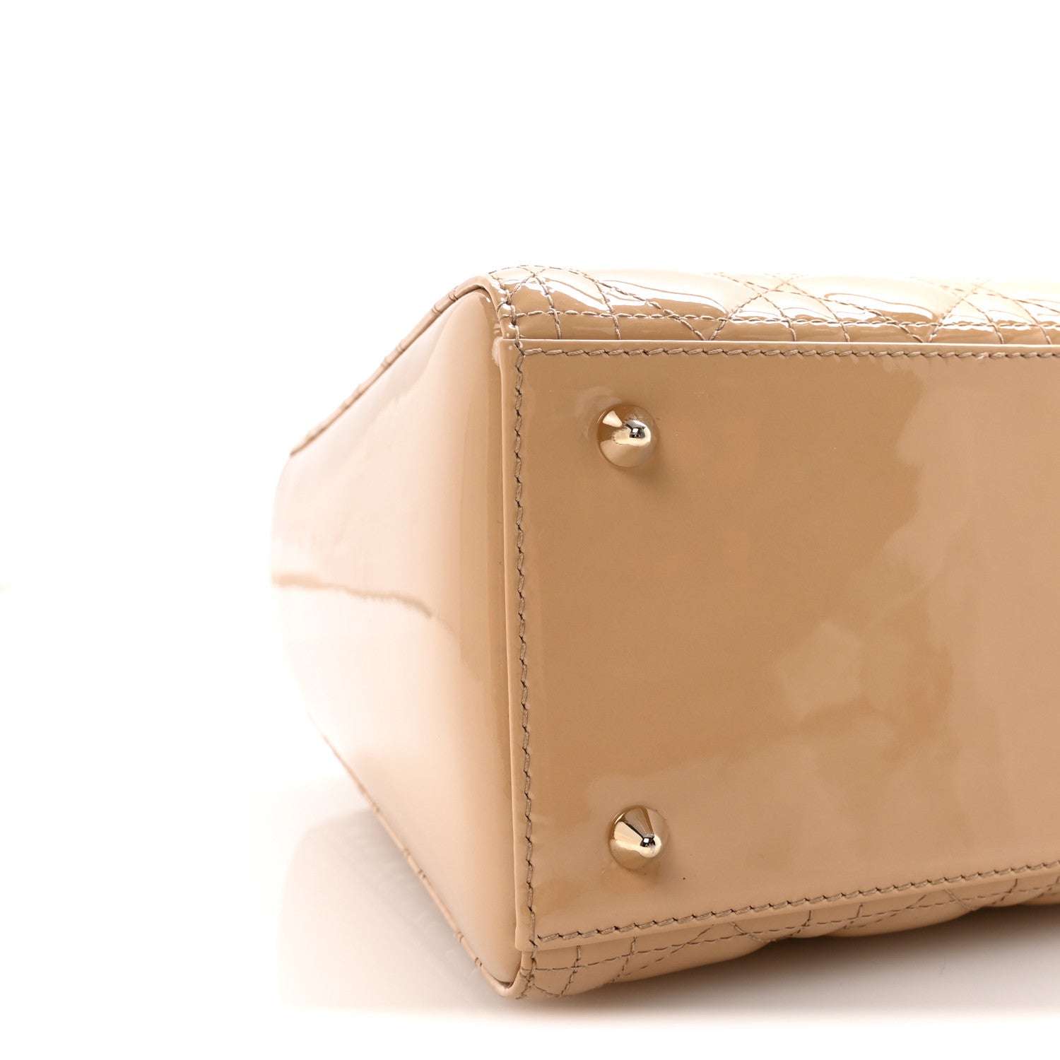 Christian Dior Patent Cannage Medium Lady Dior Beige 8 of 9