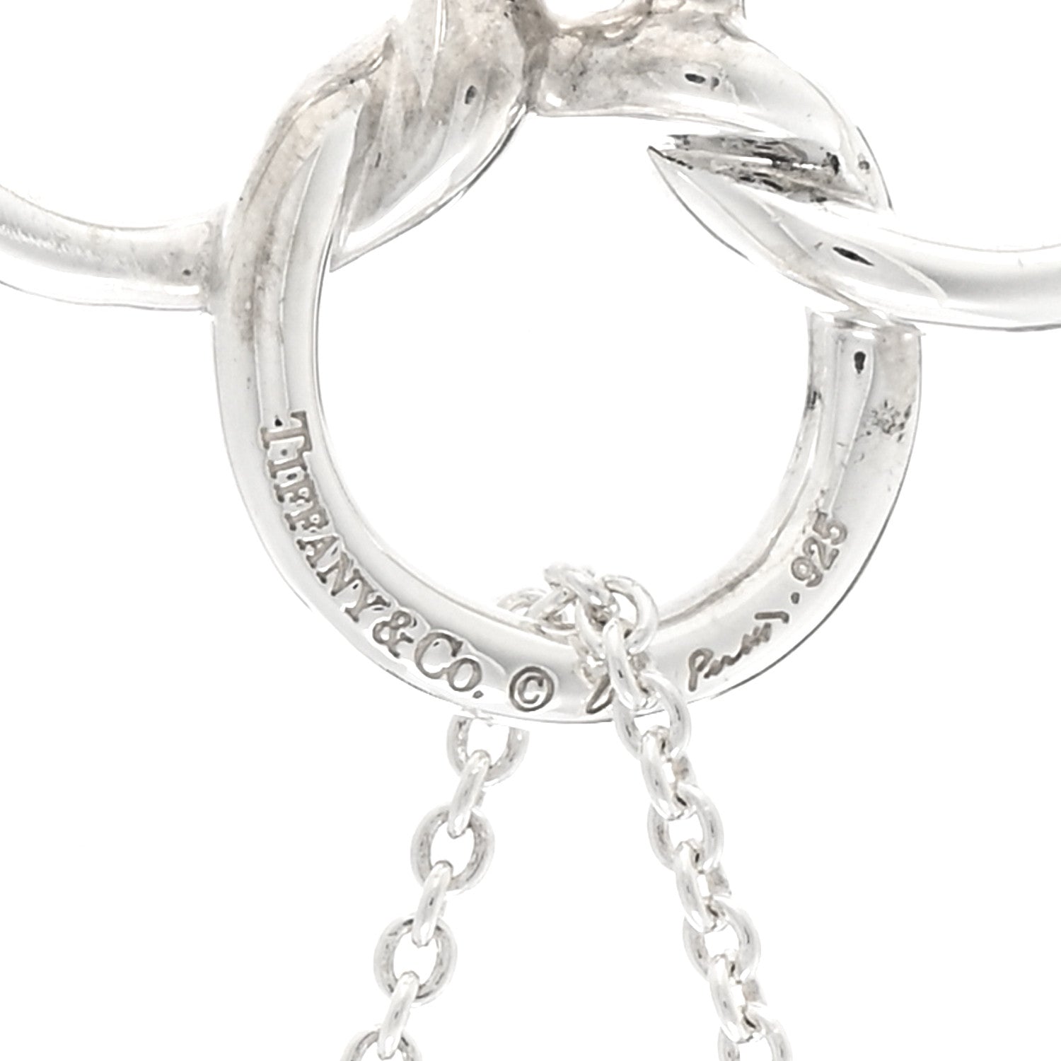 Tiffany Sterling Silver Elsa Peretti Quadrifoglio Pendant Necklace 4 of 4