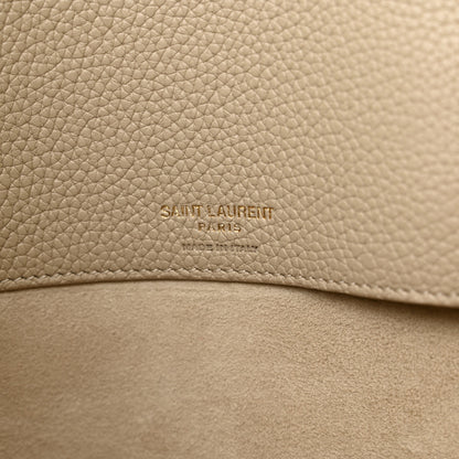 Saint Laurent Grained Calfskin Large Souple Sac De Jour Dark Beige 6 of 15