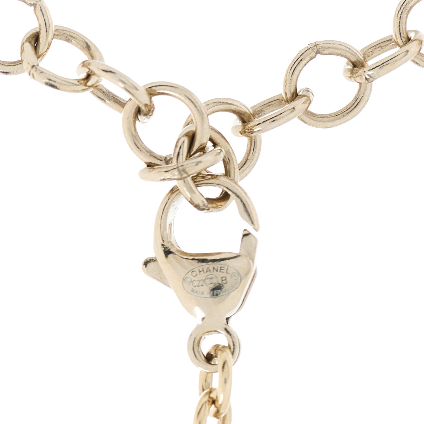 Chanel Crystal CC Choker Gold Pink 3 of 3