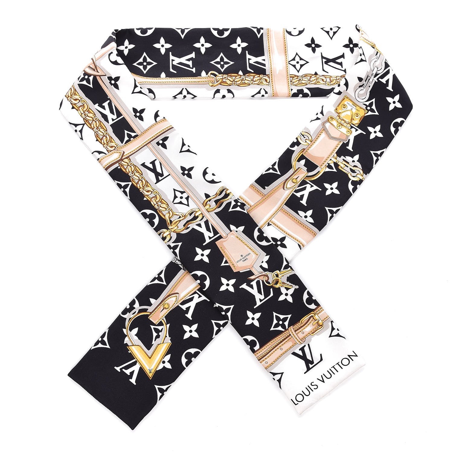 Louis Vuitton Silk Monogram Confidential Bandeau Black 1 of 5